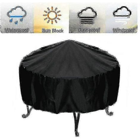 Bbq Cover, Round Barbecue Cover Waterproof Heavy Duty Kettle Bbq Cover, Round Bbq Grill Cover Outdoor Garden Grill Protection Uv & Water-resistant L