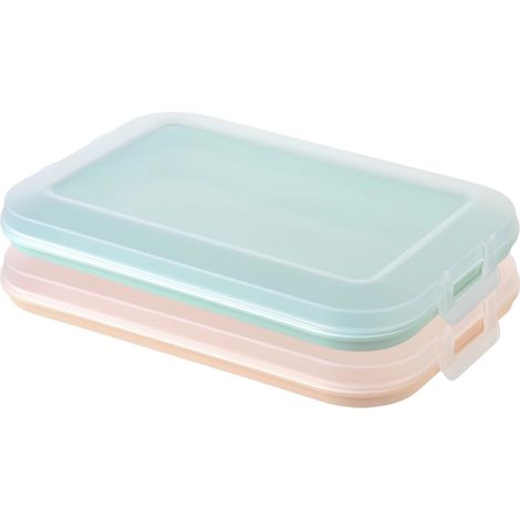 Lot de 2 boîtes à charcuterie avec plateau de service intégré, boîtes de rangement, empilables, sans BPA, fournitures de cuisine, en plastique (1/5)