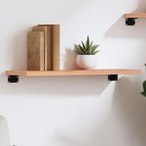 vidaXL Estante de pared madera de roble tratada marrón claro 60x20x2cm (1/5)