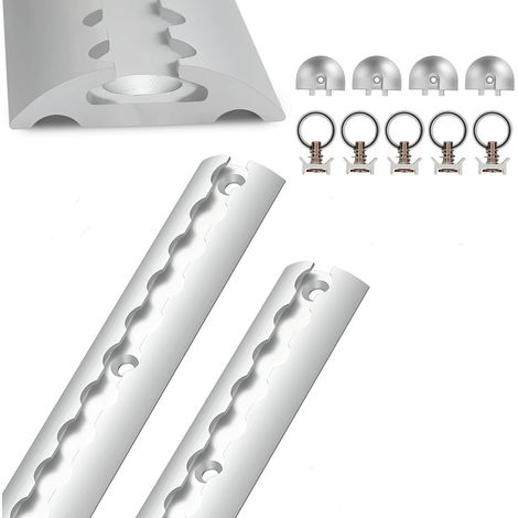 Wolketon Rail d’arrimage 1 m en aluminium lot de 2, rail de fixation à verrouillage rapide pour remorque, fourgon et chargement