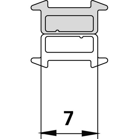 Kermi 6008261F925054 Profil magnétique 2050 mm RAL7035 - Type A