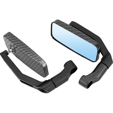 Rétroviseurs moto aluminium modifiés anti-éblouissement latéraux (peau de serpent) - 2 pièces (1/3)