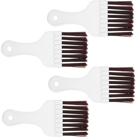 Brosse de Nettoyage en Plastique Blanc Tête Souple et Flexible 4 Pièces Réutilisable sans Produit Chimique, Outil Multifonction pour Condenseur de Climatiseur pour Serpentins (1/5)