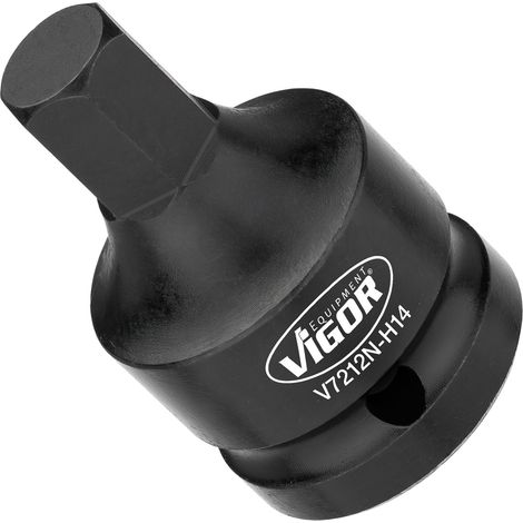 VIGOR Schlagschrauber Schraubendrehereinsatz, 3/4 (20 mm) Vierkant hohl, Außen Sechskant Profil, Außen Doppelsechskant Profil, SW 14 mm