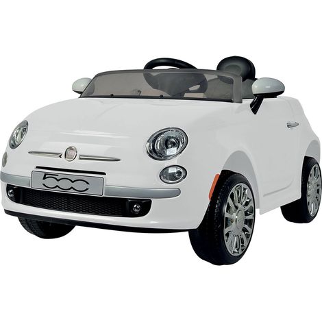 Macchina Elettrica per Bambini 12V con Licenza Fiat 500 Bianca (1/3)