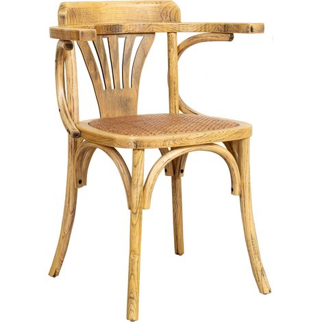 Vintage Thonet Holzstuhl 47x78x44 cm Küchenstuhl Rustikaler Stuhl mit Armlehnen Stuhl für das Esszimmer Moderner Sessel