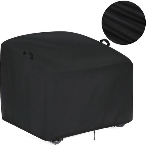 Housse de protection pour fauteuil à bascule d'extérieur 96,5 × 117 × 48 cm, en tissu Oxford 210D imperméable, anti-poussière et anti-UV, avec cordon de serrage. (1/5)