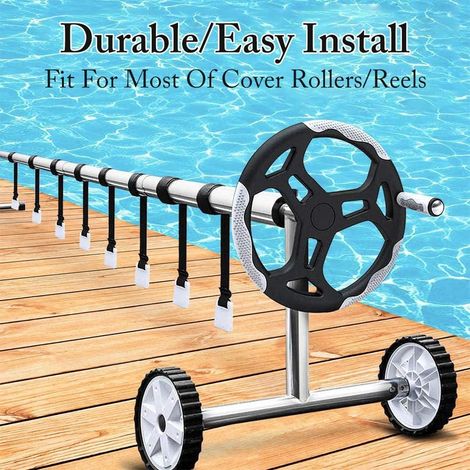 Enrouleur De Bache A Bulles - Tube Telescopique En Aluminium - Pour Piscine Hors-Sol Rectangulaire Ou Forme Libre - 8 Pieces Kit De Fixation