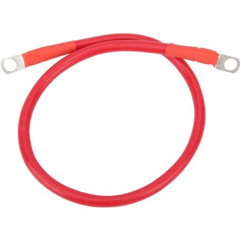 Fil de Terre, Fil de Terre Haute ténacité 23,6 Pouces 4AWG 25 mm² 150 A Câble de Terre pour Support d'onduleur de Batterie (Un (rouge)).