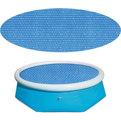 180 cm Couvercle De Piscine Solaire Extérieure - Bâche Solaire pour Piscine Rond Film D'isolation Couverture De Retenue De Chaleur Pliable Film Isolant À Bulles pour Les Bords De Pis-cine (1/5)