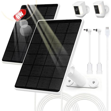 6W Panneau Solaire pour Caméra, Adaptateur DC vers USB-C (1/5)