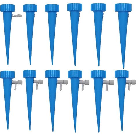 Sistema de riego por goteo, riego automático, caudal ajustable, 12 piezas - Azul (1/2)