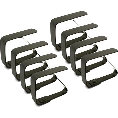 Dicke Tischdeckenklammern für Gartentische und Esszimmer, 8er-Set, Edelstahl (1/5)