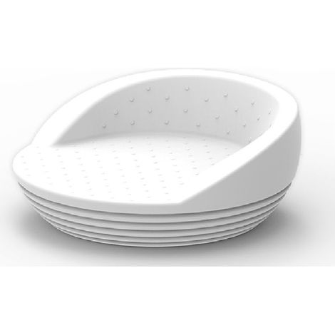 FORMENTERA Cama balinesa redonda con luz para interior y exterior. Funciona con energía solar o con pilas. Luz RGB (1/5)