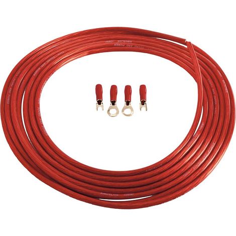 Sinuslive Kit cavo corrente HiFi per auto 10 mm² placcato oro