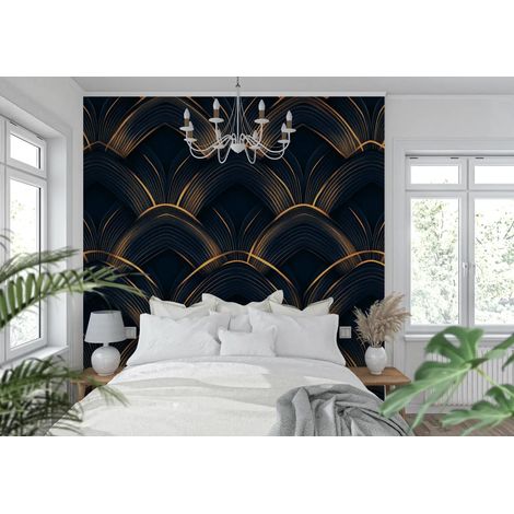Papier Peint Art & Déco - Motif Écailles Élégant - 150 x 250 cm (1/2)