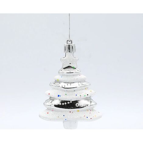 Christbaumschmuck in Silberform – lackierter Kunststoff (1/4)