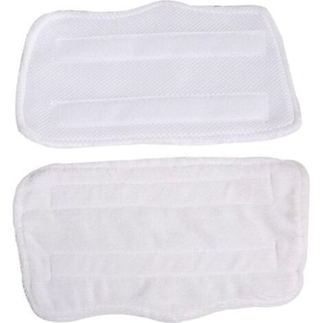 Replacement microfiber covers for steam cleaners – 8 pieces, white, washable and reusable, suitable for hard floors
