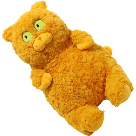 Peluche Chat Mignonne, Douce et Douce pour la Peau, Douce et Moelleuse, Chat Court en Peluche avec un Visage Fixe, Oreiller de Sommeil Câlin pour la Maison, Marron