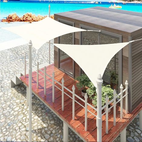 Toldo impermeable y resistente al viento, tejido de HDPE, protección UV, costuras reforzadas, robusto y estable, ideal para jardín, terraza o balcón. (1/4)