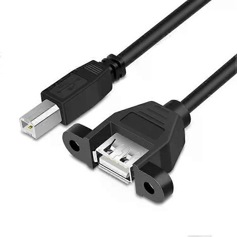 Câble adaptateur USB 2.0 Type-B mâle vers femelle - 50 cm pour HP, Dell, Epson (1/5)