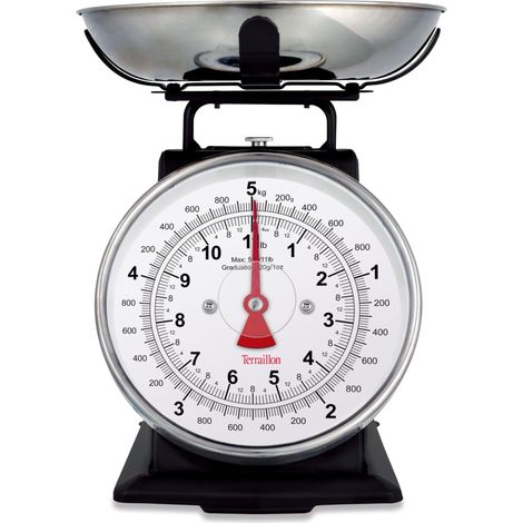 Balance de cuisine mécanique, Vintage, Bol 1L inclus TRAD 500 (1/5)