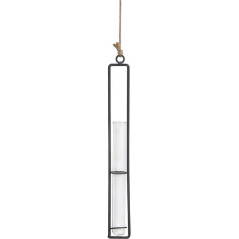 Veemoon Pot de fleurs suspendu en fer, original et durable avec corde jute (1/5)