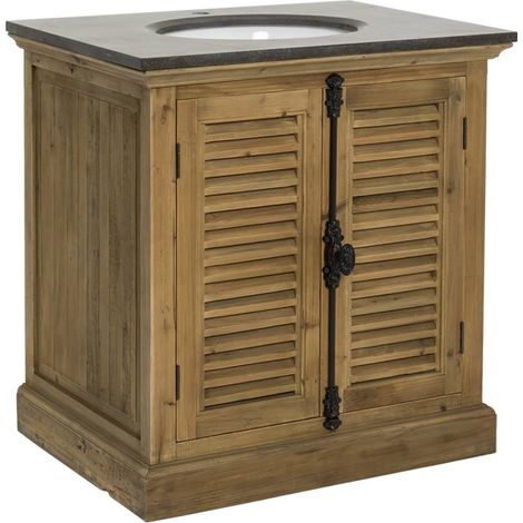 Meuble sous vasque en bois recyclé Jude (1/5)