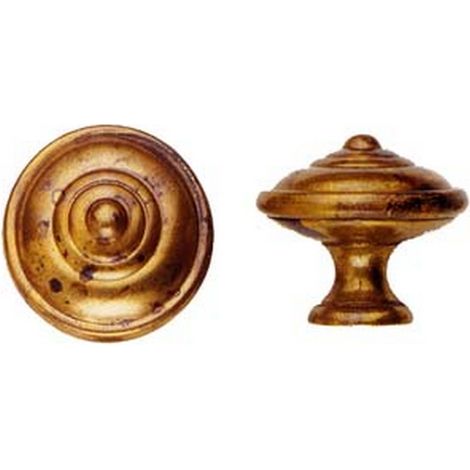 5PZ POMOLI PER MOBILI MOD.24499 IN OTTONE ANTICATO - MM. 25