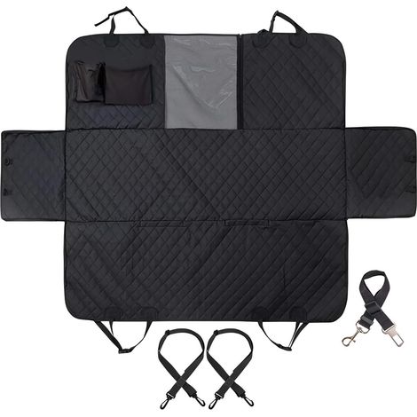 Protection de siège de Voiture pour Chiens – Hamac imperméable pour Chien avec – Anti-Rayures et antidérapant – Lit de siège de Voiture pour Chien avec Poches de Rangement (1/5)