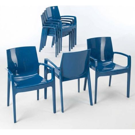 22 Chaises Cream Grand Soleil accoudoirs Restaurant offre Stock - Bleu (1/5)