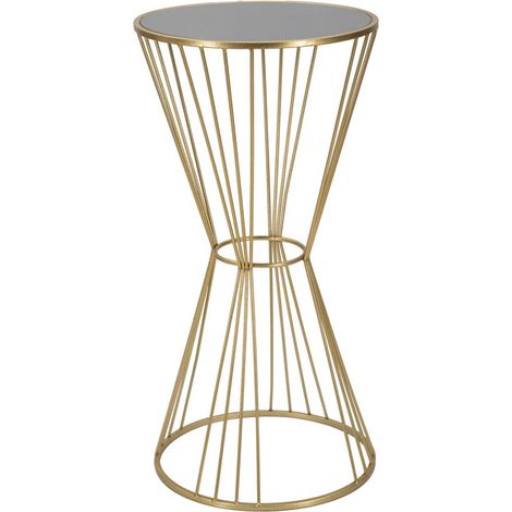 Tavolino Super 50x100x50 cm in Ferro e MDF Oro (1/4)