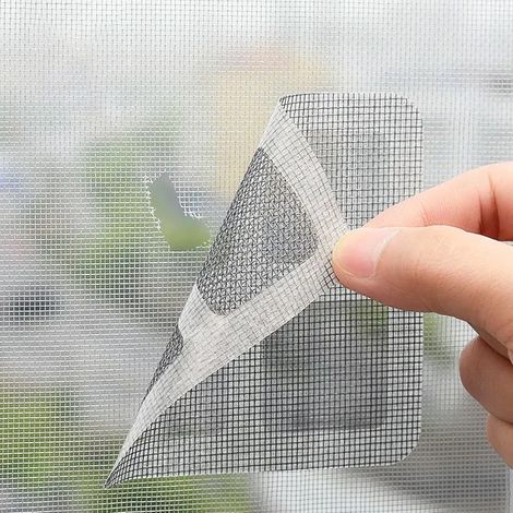 Ruban De Réparation Pour Moustiquaire - Maille En Fibre De Verre Adhésif Fort Et Étanche - Pour Réparer Déchirures Et Trous Sur Fenêtres Portes Moustiquaires - 5 m × 10 cm (1/5)