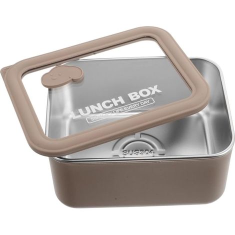 Boîte à lunch bento SHINEOFI 600 ml en acier inoxydable avec (1/5)