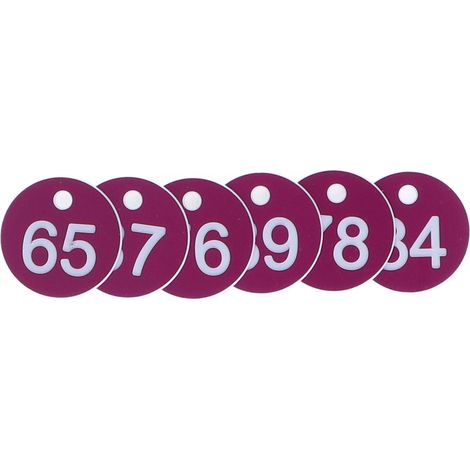 50 pastilles numérotées violettes, étiquettes rondes apiculture, marquage ruche, fournitures élevage, numéros 51 à 100 (1/5)