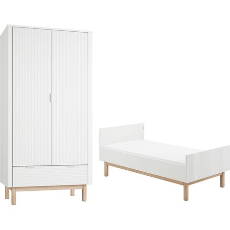 Armadio 2 ante Miloo bianco 87,5cm