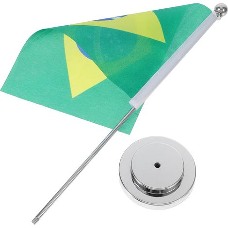 brasilianische Tischflagge aus Polyester mit Ständer und