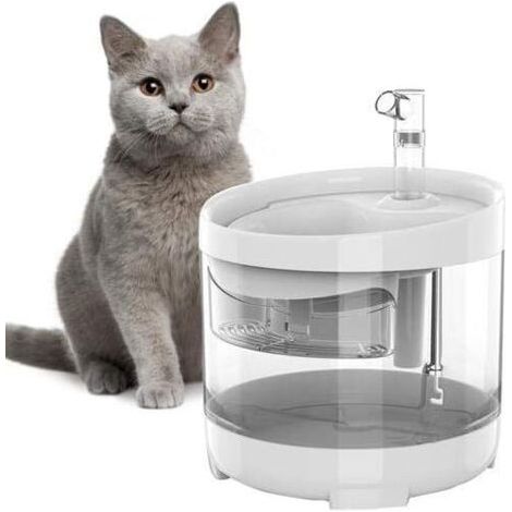 Fuente de agua inteligente y transparente de 1,5 litros para perros y gatos, con bomba y dispensador de agua ultrasilenciosos, además de un sistema de limpieza de tres etapas.