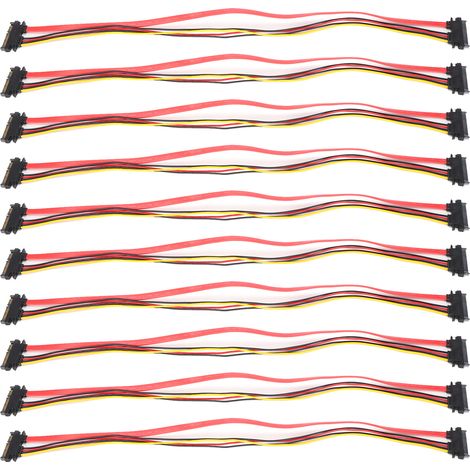 Câble d'extension SATA 22 broches mâle/femelle pour disque dur externe - 10 pièces (1/5)