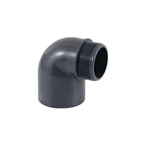 Coude 90 fileté mâle / à coller Ø 50 mm x 1'' 1/2 (1/2)
