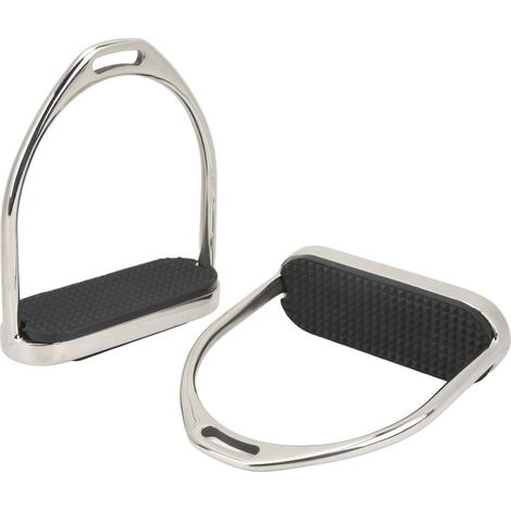 Paire d'Étriers en Acier Inoxydable pour Équitation, Antidérapants et Légers, Accessoires pour Selle Équestre
