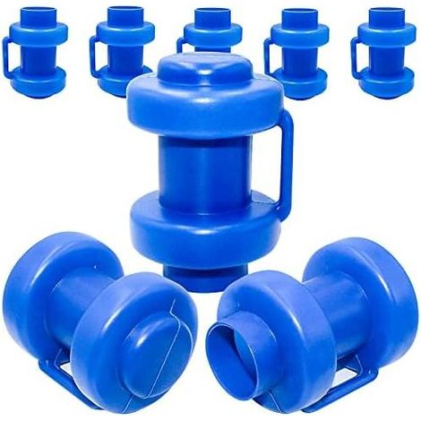 Trampolin-Endkappen, 8er-Set, Schutzkappen für Netzstangen Ø 25 mm, Blau - (1/5)