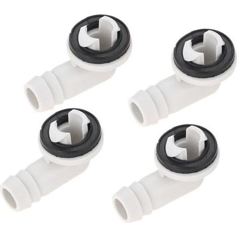 AIMOONSA Confezione da 4 raccordi in plastica per tubo di scarico per condizionatore d'aria e kit di anelli in gomma (1/5)