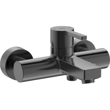 ROCA A5A0296NM0 NAIA Grifo Monomando Baño-Ducha con Inversor Automático Negro Titanio Cepillado - ref: A5A0296NM0 (1/2)