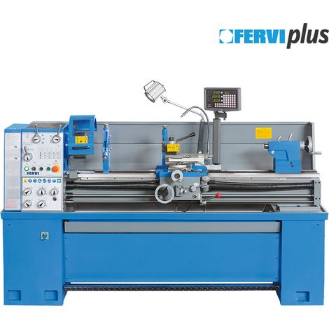 Fervi – Tour parallèle 400V – Moteur 1,5/2,4 kW – Afficheur 3 axes – Vitesse 45-2000 tr/min – Pour usinage métal précis - 400v3a15 (1/5)