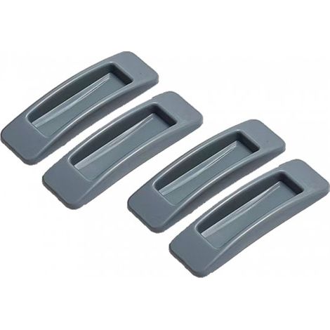 pièces - Poignée de porte coulissante - Poignée de porte coulissante - Poignée - 10,93,31,4cm - Poignée de meuble - Poignée de meuble - plastique - gris - Facile à installer - Auto-adhésif (1/3)