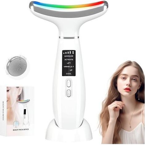 Appareil Massage Visage 7 LED, chaud/froid, EMS, 4 niv. (1/5)