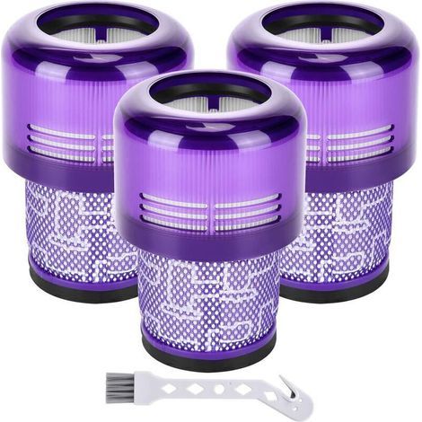 FENOPLASTICALot de 3 filtres de remplacement pour aspirateur Dyson V11 Absolute, Pro, Animal, Torque Drive, V15 Detect  Maintient la puissance d'aspiration (1/4)
