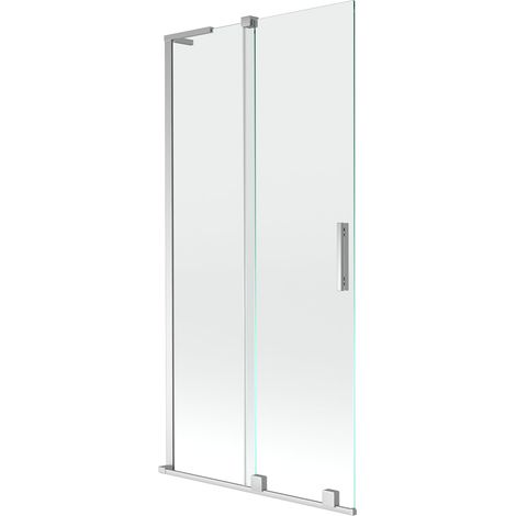 Mexen Velar L mampara de baño de 2 hojas correderas 95 x 150 cm, transparente, cromo - 896-095-003-01-01 (1/5)