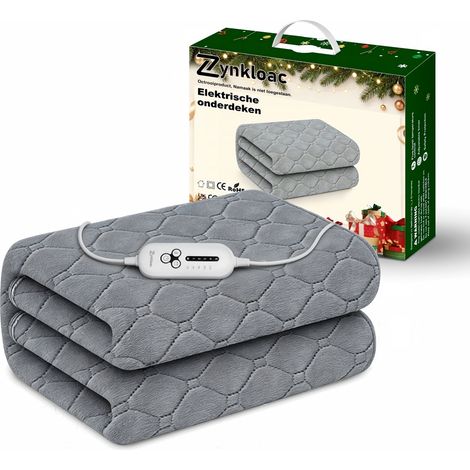 Zynkloac Couverture chauffante 180x90cm – 6 niveaux de température, minuterie 2-12h, arrêt automatique, protection contre surchauffe, fonction anti-acariens (1/5)